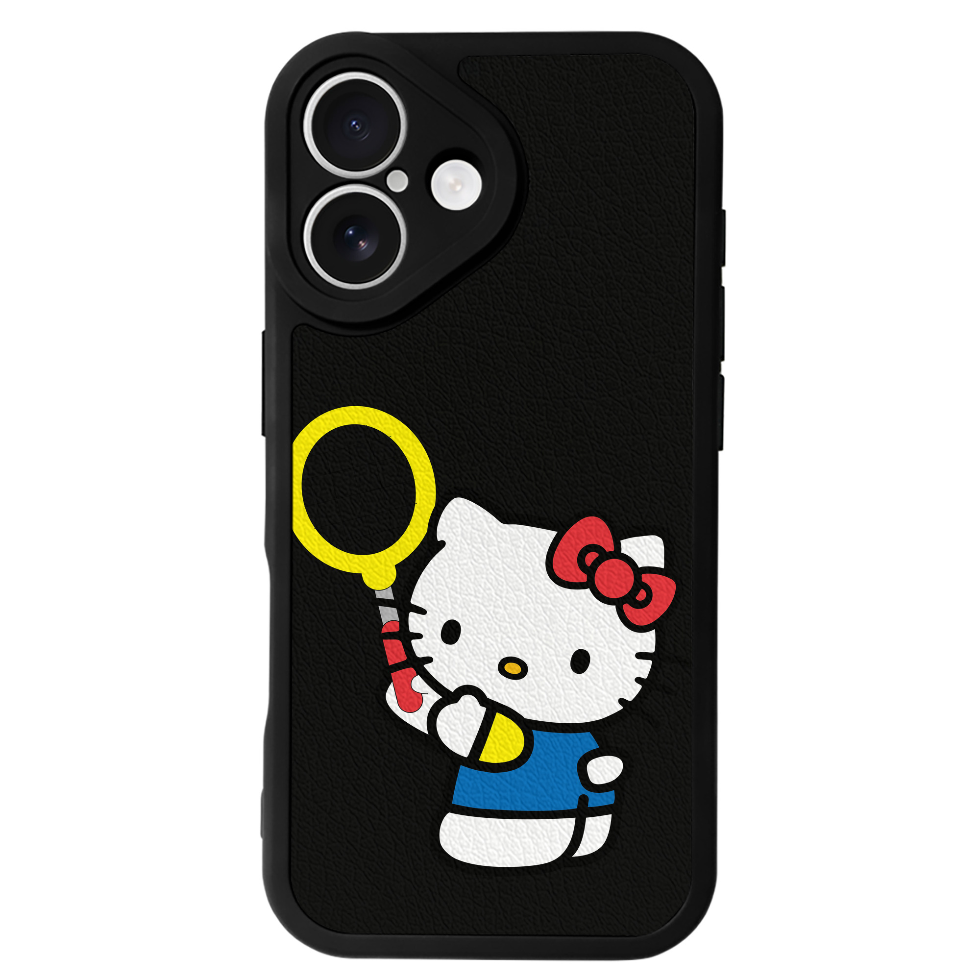 （画像用） Hello Kitty ハローキティ 【iPhone 16シリーズ対応】シリコンスマホケース（レザー調） 材質：シリコン